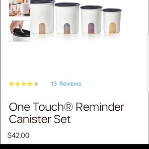 Tupperware canister set
